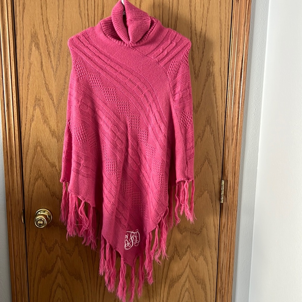 Monogrammed poncho